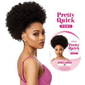Outre Pretty Quick Drawstring Ponytail -  Afro Large (Color 1B)
